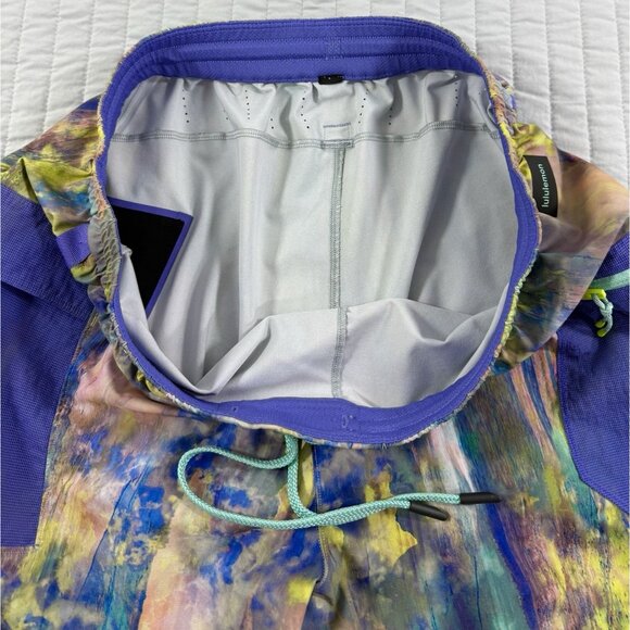 Lululemon Mens Water Repellent Hiking Athletic Shorts 8” Sz Large Tie Dye Cargo - Picture 7 of 12